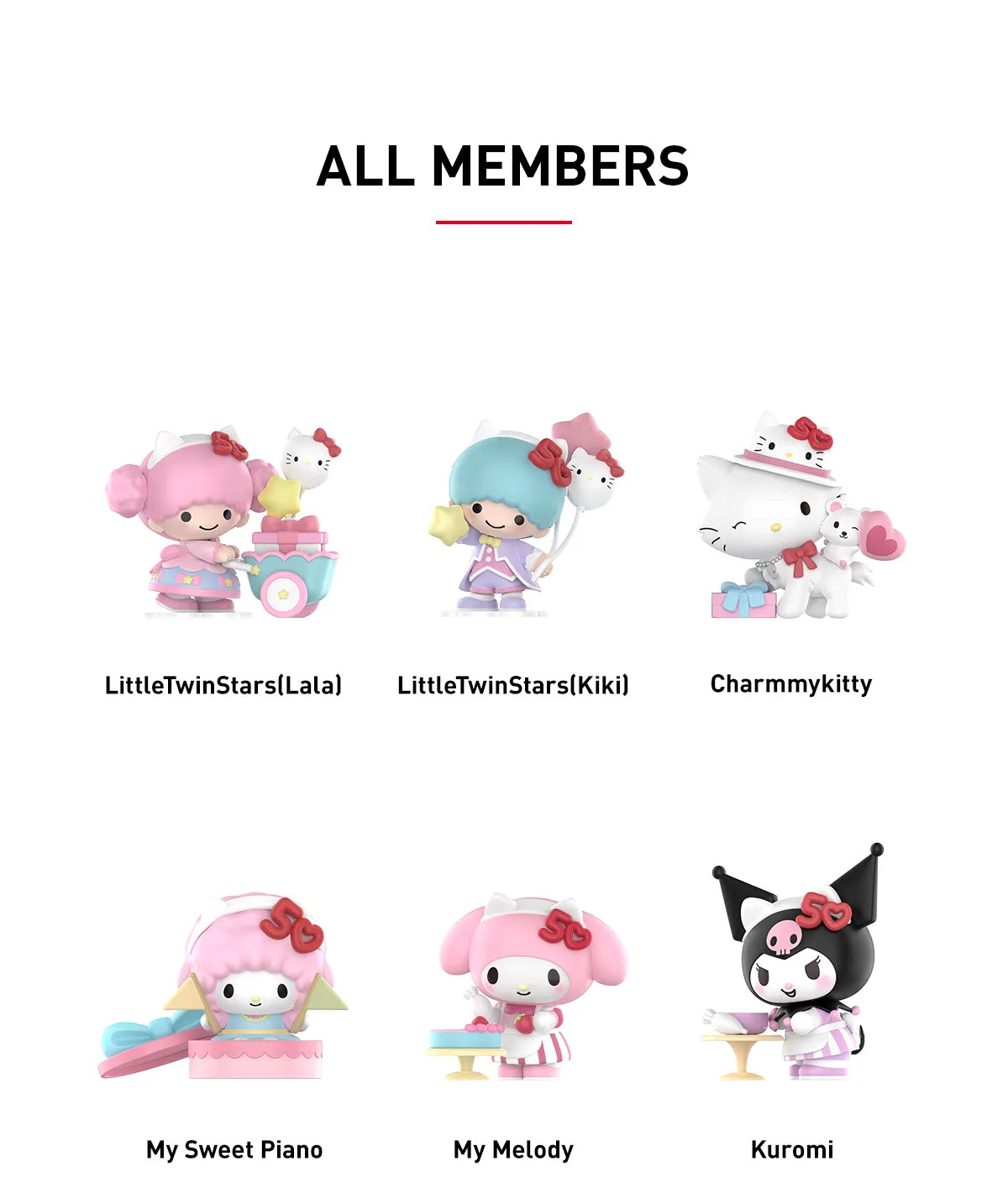 Pop Mart x Sanrio Characters Hello Kitty 50th Anniversary Series Figures