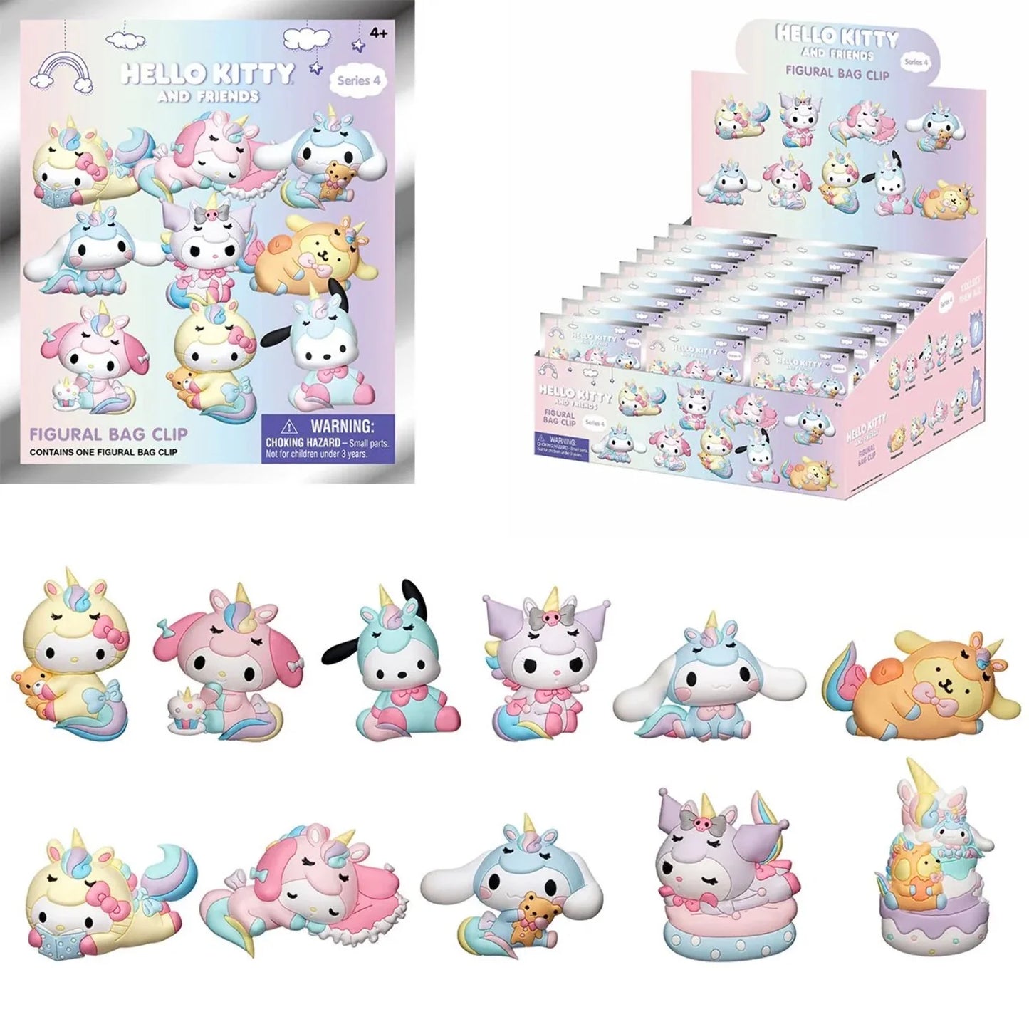 Hello Kitty and Friends Unicorn Figural Bag Clips ā Series 4 Blind Bag