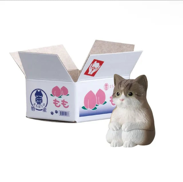 Machiboke Still Waiting Cat in a Box Blind Mini-Figure