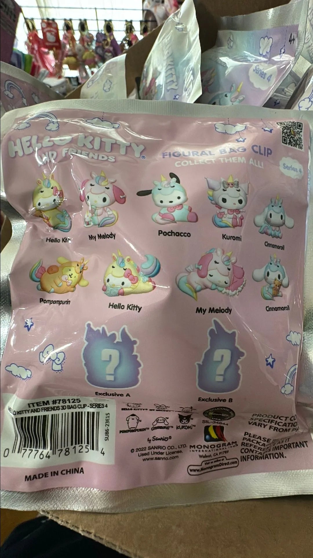 Hello Kitty and Friends Unicorn Figural Bag Clips ā Series 4 Blind Bag