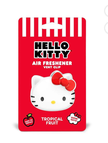Hello Kitty Car Vent Clip Air Freshener with Tropical Fruit Scent