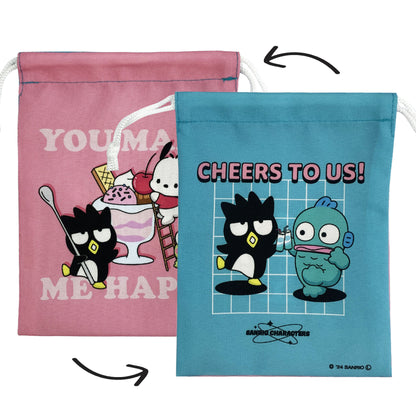 Sanrio Characters- Hangyodon Keroppi Badtzmaru Pochacco Drawstring Mini Bag/Pouch