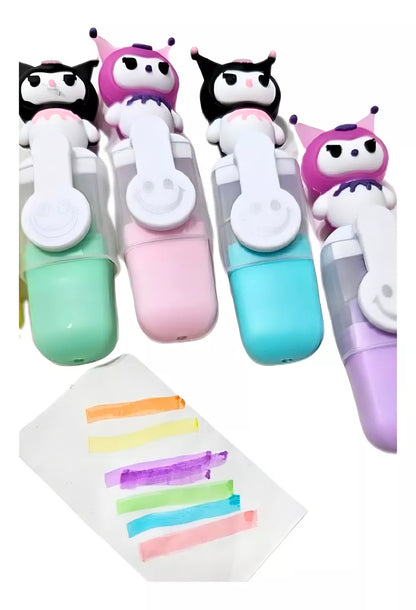 Kuromi+My Melody Highlighter Set (6pcs)