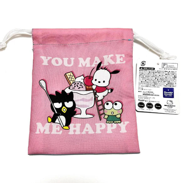 Sanrio Characters- Hangyodon Keroppi Badtzmaru Pochacco Drawstring Mini Bag/Pouch