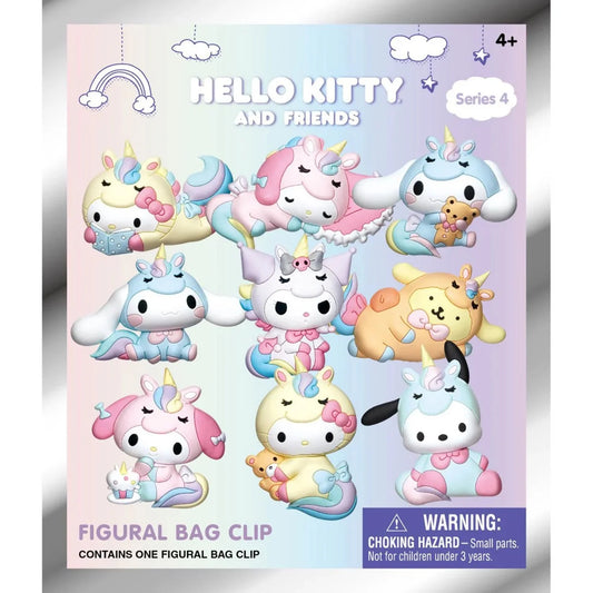 Hello Kitty and Friends Unicorn Figural Bag Clips – Series 4 Blind Bag