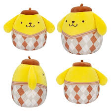 Squishmallows Hello Kitty Pompompurin Plaid 8inch