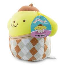 Squishmallows Hello Kitty Pompompurin Plaid 8inch