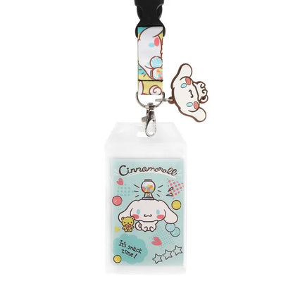 Cinnamaroll Lanyard with Clear ID Sleeve and Charm