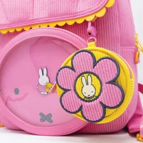 Miffy Flower Corduroy Bag Charm Coin Purse