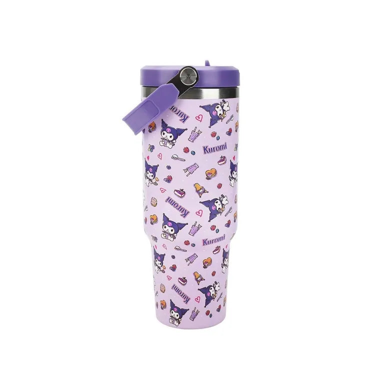 Kuromi All Over Print 40 oz. Stainless Steel Tumbler with Handle