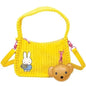 Miffy Corduroy Baguette Crossbody Bag with Bag Charm