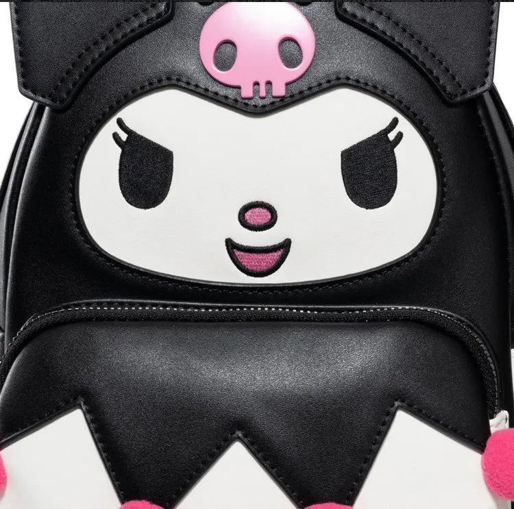 Loungelfy x Sanrio Kuromi Devilish Winged Mini-Backpack - Entertainment Earth Exclusive