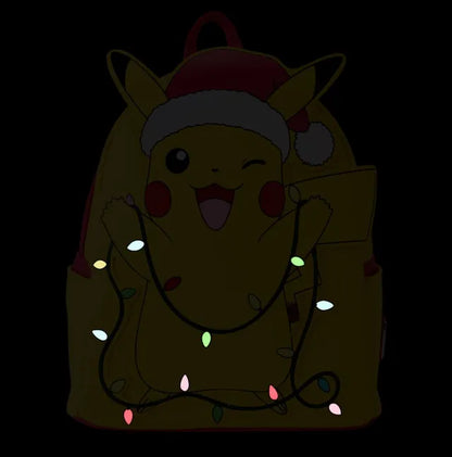 Loungefly x Pokemon Santa Pikachu String Lights Rechargeable Light Up Mini Backpack