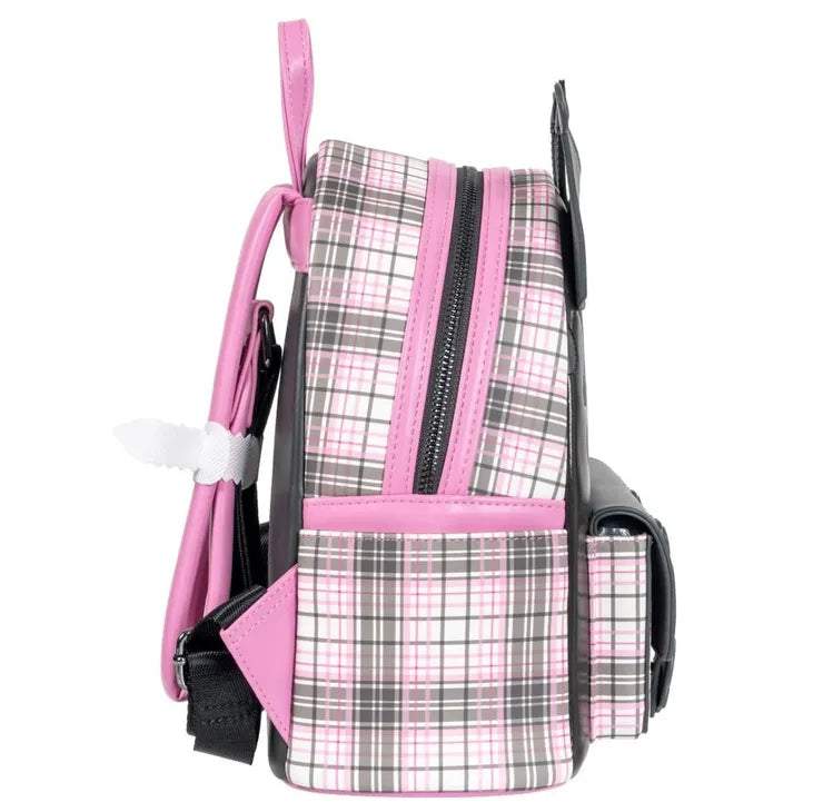 Loungefly Sanrio Kuromi Flames and Plaid Mini-Backpack - Entertainment Earth Exclusive