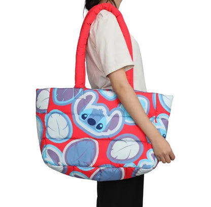 Lilo and Stitch Tropical Oversized Puffer Tote Bag