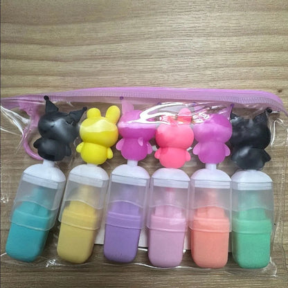 Kuromi+My Melody Highlighter Set (6pcs)