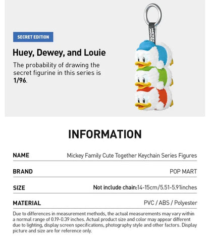 POPMART MICKEY FAMILY Cute Together Keychain Series Blind Box