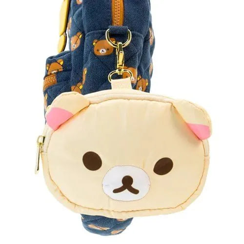 Rilakkuma Kirolakkuma Padded Nylon Crossbody Bag with Strap