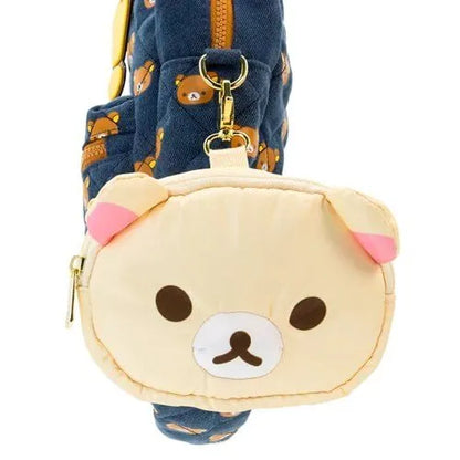 Rilakkuma Kirolakkuma Padded Nylon Crossbody Bag with Strap