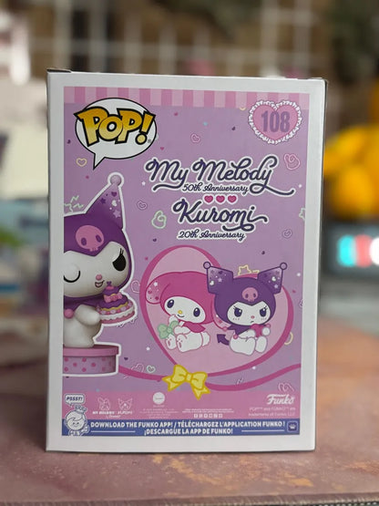Hello Kitty and Friends Kuromi 20th Anniversary Kuromi with Cake Funko Pop! Vinyl Figure #108