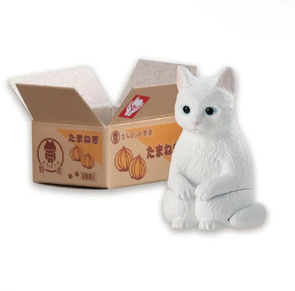 Machiboke Still Waiting Cat in a Box Blind Mini-Figure