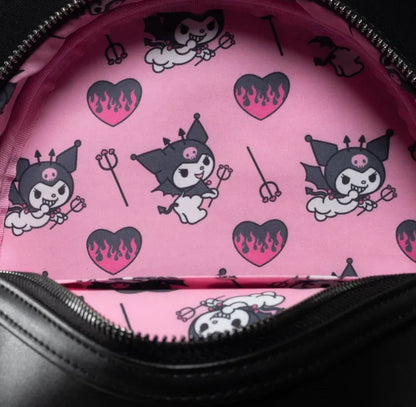 Loungelfy x Sanrio Kuromi Devilish Winged Mini-Backpack - Entertainment Earth Exclusive