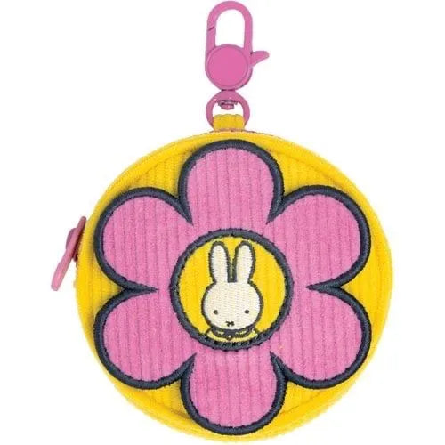 Miffy Flower Corduroy Bag Charm Coin Purse