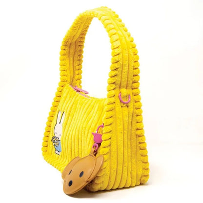Miffy Corduroy Baguette Crossbody Bag with Bag Charm