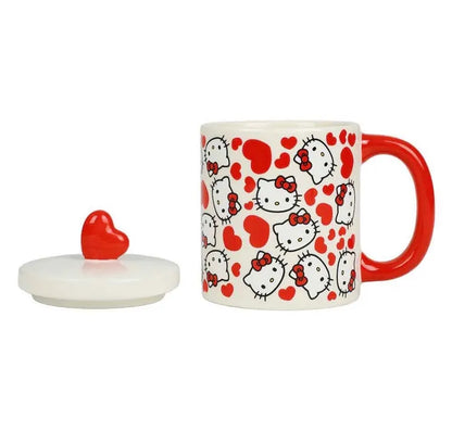 Hello Kitty Loves 16 oz. Ceramic Lidded Mug