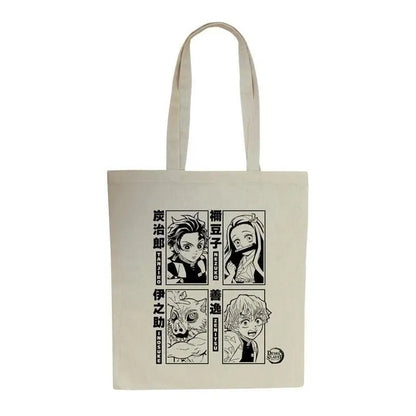Demon Slayer -Tanjiro, Nezuko, Zenitsu and Inosuke Slayer Tote Bag