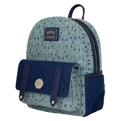 Loungefly x Pokémon Denim All-Over Print Mini Backpack