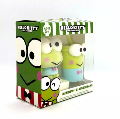Sanrio Hello Kitty & Friends Keroppi & Milkshake Figurine Set (Flocked)