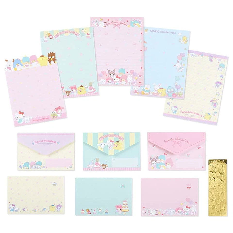 Sanrio Original Sanrio Characters Letter Set. Made in Japan